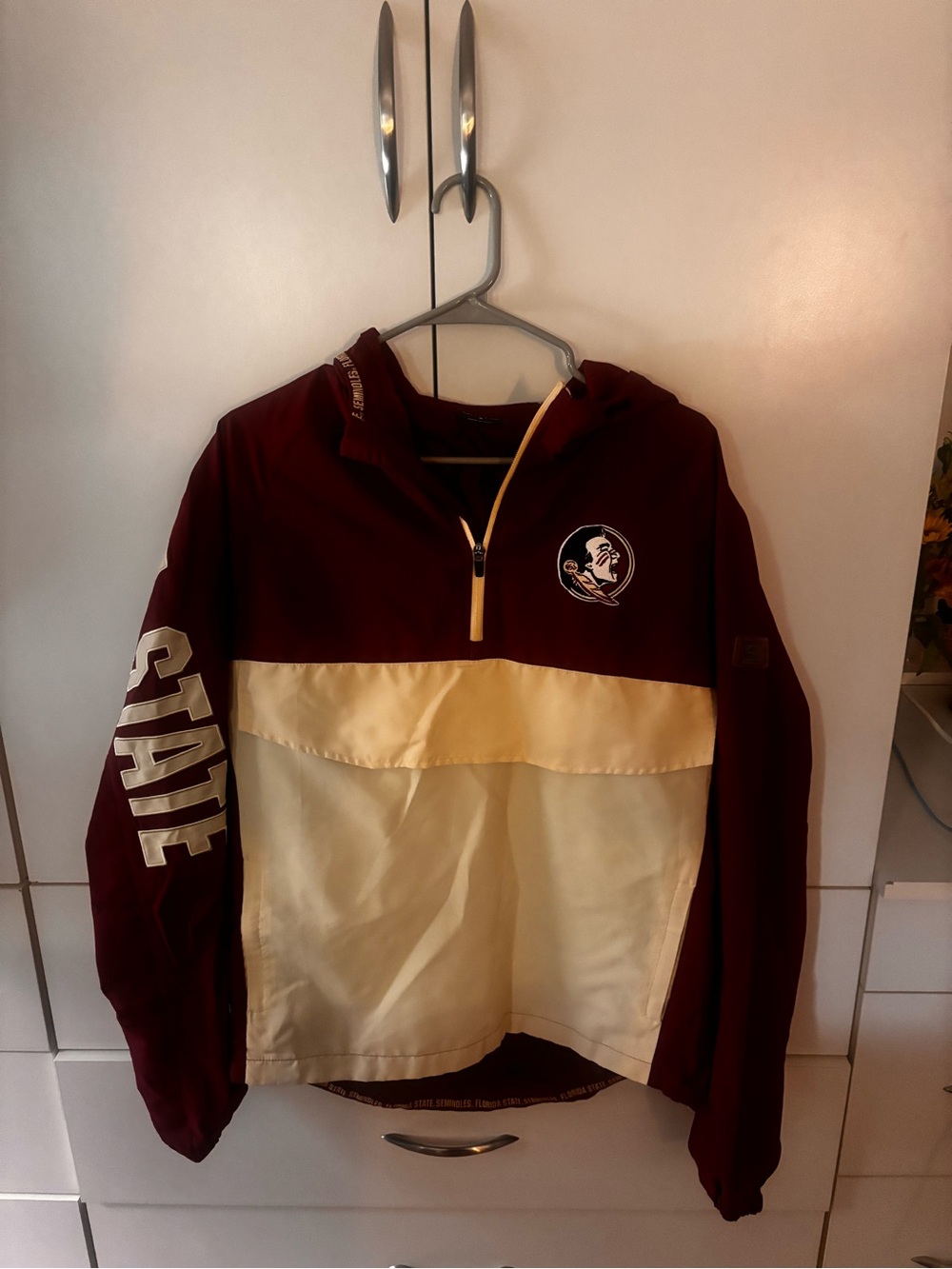 Florida State Men’s Two-Tone Maroon and Gold Hooded Jacket